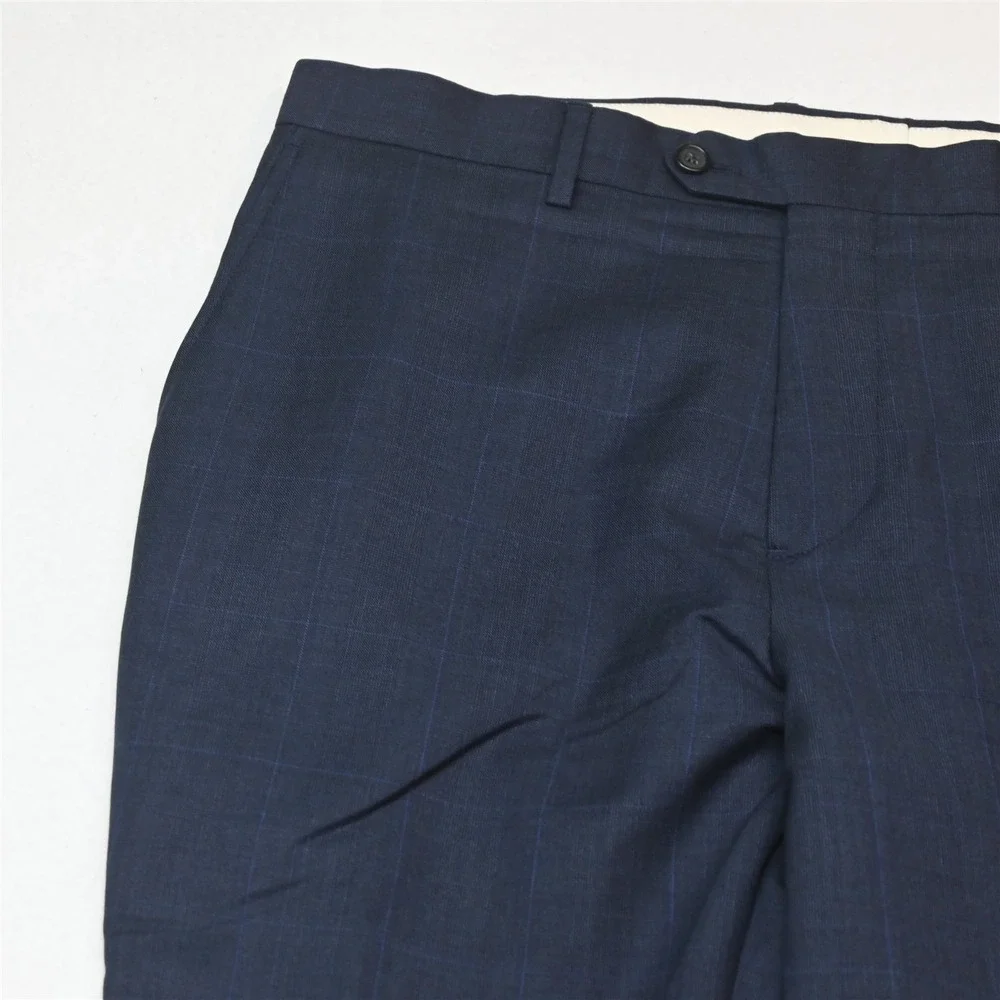 Brooks Brothers 42R 36x30 Blue Glenn Check Reda Wool Italy Made 1818 Regent Suit